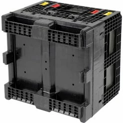 Global Industrial™ Folding Bulk Shipping Container, 32"Lx30"Wx25"H, 1800 Lb. Capacity, Black -Containers & Organizers Sales Store 270284 12