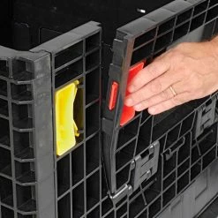 Global Industrial™ Folding Bulk Shipping Container, 32"Lx30"Wx25"H, 1800 Lb. Capacity, Black -Containers & Organizers Sales Store 270284 13