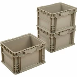 Global Industrial™ Stackable Straight Wall Container, Solid, 12"Lx15"Wx9"H, Gray -Containers & Organizers Sales Store 270287 04