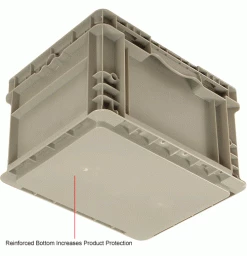 Global Industrial™ Stackable Straight Wall Container, Solid, 12"Lx15"Wx9"H, Gray -Containers & Organizers Sales Store 270287 6wco