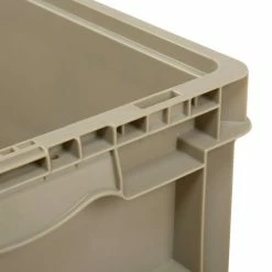 Global Industrial™ Stackable Straight Wall Container, Solid, 24"Lx15"Wx11"H, Gray -Containers & Organizers Sales Store 270288 03