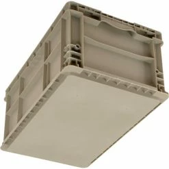 Global Industrial™ Stackable Straight Wall Container, Solid, 24"Lx15"Wx11"H, Gray -Containers & Organizers Sales Store 270288 07