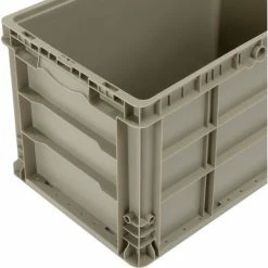 Global Industrial™ Stackable Straight Wall Container, Solid, 24"Lx15"Wx14"H, Gray -Containers & Organizers Sales Store 270289 06
