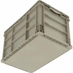 Global Industrial™ Stackable Straight Wall Container, Solid, 24"Lx15"Wx14"H, Gray -Containers & Organizers Sales Store 270289 07