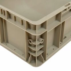 Global Industrial™ Stackable Straight Wall Container, Solid, 24"Lx22"Wx7"H, Gray -Containers & Organizers Sales Store 270290 05