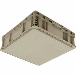 Global Industrial™ Stackable Straight Wall Container, Solid, 24"Lx22"Wx7"H, Gray -Containers & Organizers Sales Store 270290 06