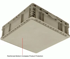 Global Industrial™ Stackable Straight Wall Container, Solid, 24"Lx22"Wx7"H, Gray -Containers & Organizers Sales Store 270290 5wco