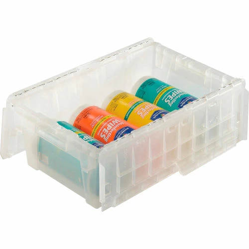 ORBIS Flipak® Attached Lid Container FP075 -19-7/8 x 11-3/4 x 7-1/4, Clear 2 ORBIS Flipak® Attached Lid Container FP075 -19-7/8 x 11-3/4 x 7-1/4, Clear - Image 2