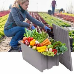 Global Industrial™ Stack and Nest Storage Container SNT200 No Lid 19-1/2 x 13-1/2 x 8, Gray - Pkg Qty 6 -Containers & Organizers Sales Store 274311GYC 18