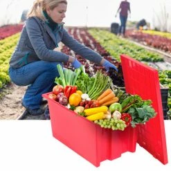 Global Industrial™ Stack and Nest Storage Container SNT185 No Lid 18 x 11 x 9, Red - Pkg Qty 6 -Containers & Organizers Sales Store 274311RDC 18 1