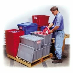 Global Industrial™ Stack and Nest Storage Container SNT200 No Lid 19-1/2 x 13-1/2 x 8, Gray - Pkg Qty 6 -Containers & Organizers Sales Store 274311x 5