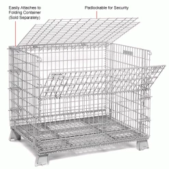 Global Industrial 32 X 20 Folding Wire Container Accessory Lid-Hinged 14 Global Industrial 32 X 20 Folding Wire Container Accessory Lid-Hinged -Containers & Organizers Sales Store 275975 2wco