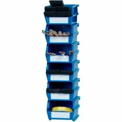 LocBin™ 4-1/8"L x 5-3/8"W x 3"H Blue Stacking, Hanging, Interlocking Polypropylene Bins, 6 CT 8 LocBin™ 4-1/8"L x 5-3/8"W x 3"H Blue Stacking, Hanging, Interlocking Polypropylene Bins, 6 CT -Containers & Organizers Sales Store 3 210B 6 inuse3 1200p
