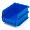 LocBin™ 4-1/8"L x 5-3/8"W x 3"H Blue Stacking, Hanging, Interlocking Polypropylene Bins, 6 CT