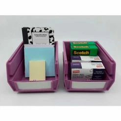 LocBin™ 4-1/8"L x 5-3/8"W x 3"H Orchid Stacking, Hanging, Interlocking Polypropylene Bins,6 CT -Containers & Organizers Sales Store 3 210WO 6 inuse 1200p