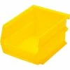 LocBin™ 4-1/8"L x 5-3/8"W x 3"H Yellow Stacking, Hanging, Interlocking Polypropylene Bins,6 CT