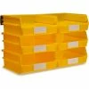 Triton Products LocBin Wall Storage, 3-235YWS, W/Rails, Large, Yellow (8 pc)