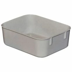 MFG Tray Molded Fiberglass Toteline Nesting Tote 921108 - 6-1/8 "L x 4-7/8"W x 2-1/8"H, Gray - Pkg Qty 30