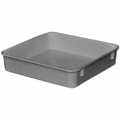 MFG Tray Molded Fiberglass Toteline Nesting Tote 924108 - 9-3/4"L x 9-1/4"W x 2-1/8"H, Gray