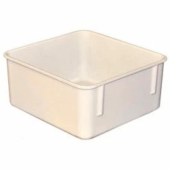 MFG Tray Molded Fiberglass Toteline Nesting Tote 923108 - 9-3/4"L x 9-1/4"W x 4-1/2"H, White