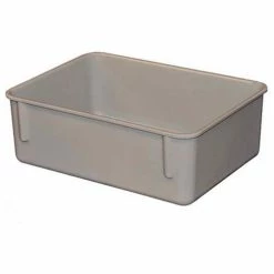 MFG Tray Molded Fiberglass Toteline Nesting Tote 920108 - 11-3/4"L x 8-3/4"W x 4-1/8"H, Gray