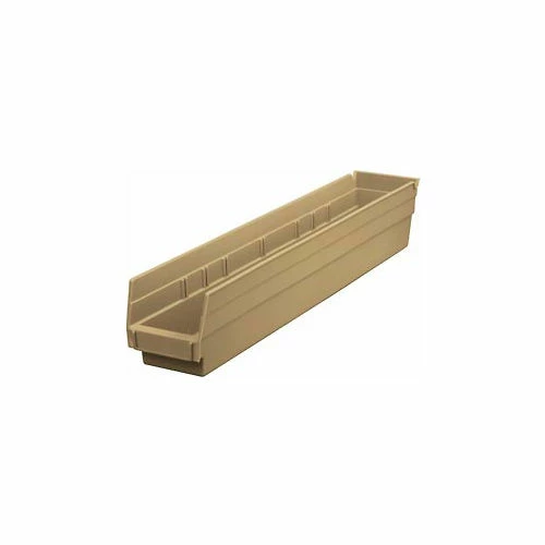 Global Industrial Plastic Nesting Storage Shelf Bin 4-1/8"W x 23-5/8"D x 4"H Beige - Pkg Qty 12 1 Global Industrial Plastic Nesting Storage Shelf Bin 4-1/8"W x 23-5/8"D x 4"H Beige - Pkg Qty 12