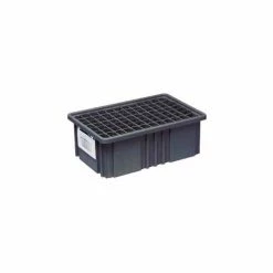 Quantum Storage Systems Quantum Conductive Dividable Grid Container - DG91050CO, 10-7/8"L x 8-1/4"W x 5"H, Black - Pkg Qty 20