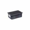 Quantum Storage Systems Quantum Conductive Dividable Grid Container - DG92060CO, 16-1/2"L x 10-7/8"W x 6"H, Black - Pkg Qty 8
