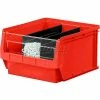 Quantum Storage Systems Quantum Plastic Magnum Stacking Bin, 12"W x 20"D x 8"H, Red - Pkg Qty 6