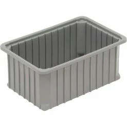 Dandux Dividable Stackable Plastic Box 50P0112080 - 16"L x 11"W x 8"H, Gray