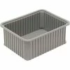 Dandux Dividable Stackable Plastic Box 50P0114130 - 22-1/2"L x 17-1/2"W x 13"H, Gray