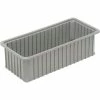 Dandux Dividable Stackable Plastic Box 50P0224060 - 24"L x 11"W x 6"H, Gray