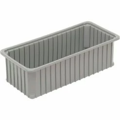 Dandux Dividable Stackable Plastic Box 50P0224060 - 24"L x 11"W x 6"H, Gray