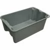MFG Tray Molded Fiberglass Toteline Nest and Stack Tote 780408 - 20-1/2" x 12-7/8" x 8", Pkg Qty 10, Gray - Pkg Qty 10