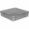 MFG Tray Molded Fiberglass Toteline Stacking Tote 825008 - 14-3/8"L x 14-3/8"W x 3-1/2"H, Gray