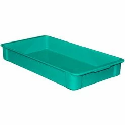 MFG Tray Molded Fiberglass Toteline Stacking Tote 808208 - 22-3/8"L x 12"W x 3-1/8"H, Green