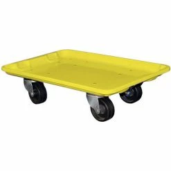 MFG Tray Molded Fiberglass Toteline Dolly 780338 for 19-3/4" x 12-1/2" x 6" Tote, Yellow