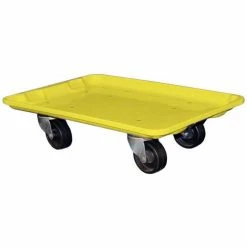 MFG Tray Molded Fiberglass Toteline Dolly 780438 for 20-1/2" x 12-7/8" x 8" Tote, Yellow