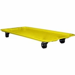 MFG Tray Molded Fiberglass Dolly 780138 for 42-1/2" x 20" x 14-1/4" Tote, Yellow