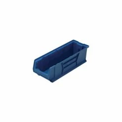 Quantum Storage Systems Quantum Plastic Hulk Stacking Bin, 8-1/4"W x 24"D x 7"H, Blue - Pkg Qty 6