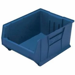 Quantum Storage Systems Quantum Plastic Hulk Stacking Bin, 16-1/2"W x 30"D x 15"H, Blue