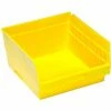 Plastic Nesting Storage Shelf Bin QSB209 11-1/8"W x 11-5/8"D x 6"H Yellow - Pkg Qty 8