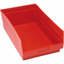 Plastic Nesting Storage Shelf Bin QSB210 11-1/8"W x 17-7/8"D x 6"H Red - Pkg Qty 8