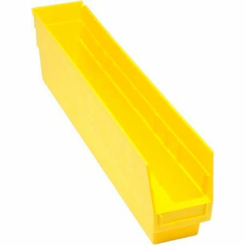 Plastic Nesting Storage Shelf Bin QSB205 4-1/8"W x 23-5/8"D x 6"H Yellow - Pkg Qty 16 1 Plastic Nesting Storage Shelf Bin QSB205 4-1/8"W x 23-5/8"D x 6"H Yellow - Pkg Qty 16
