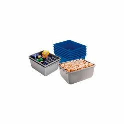 Quantum Storage Systems Quantum QuanTub Nesting Tote TUB12419-9 - 24-1/2 x 19 x 9-1/2 USDA FDA Approved, Blue - Pkg Qty 6