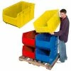 Quantum Storage Systems Quantum Plastic Hulk Stacking Bin, 23-7/8"W x 36"D x 17-1/2"H, Yellow