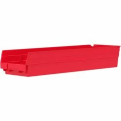 Akro-Mils Plastic Nesting Storage Shelf Bin 30164 - 6-5/8"W x 23-5/8"D x 4"H Red - Pkg Qty 6 -Containers & Organizers Sales Store 30164RED 19