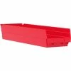 Akro-Mils Plastic Nesting Storage Shelf Bin 30164 - 6-5/8"W x 23-5/8"D x 4"H Red - Pkg Qty 6