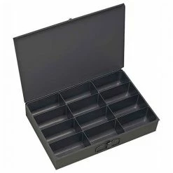 Durham Mfg. Durham Steel Scoop Compartment Box 115-95 - 12 Compartments 18 x 12 x 3 - Pkg Qty 4