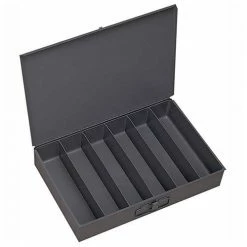 Durham Mfg. Durham Steel Scoop Compartment Box 117-95 - 6 Vertical Compartments 18 x 12 x 3 - Pkg Qty 4